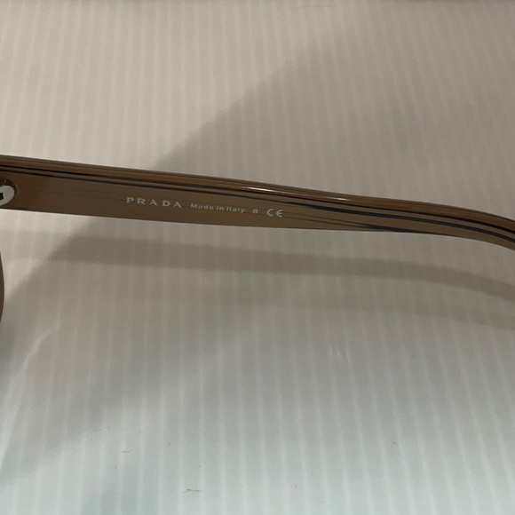 Prada woman’s sunglasses spr 30RS wood frame brown lenses - Picture 6 of 8